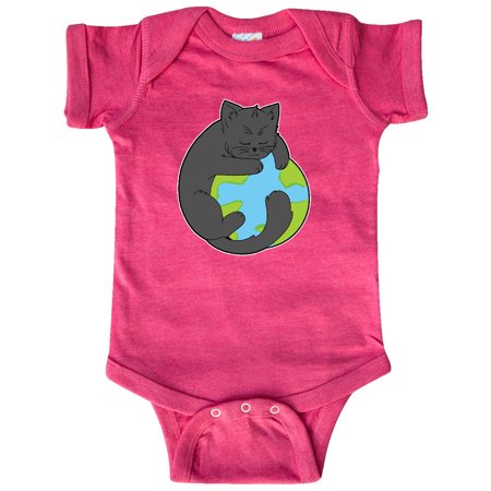 

Inktastic Black Cat Hugging the Earth Climate Change Awareness Gift Baby Boy or Baby Girl Bodysuit