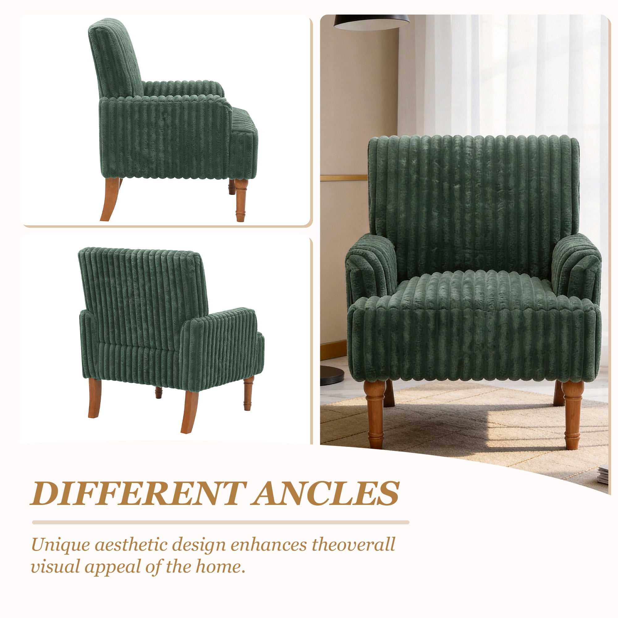 MOONMISS Accent Chair for Living Room,Green