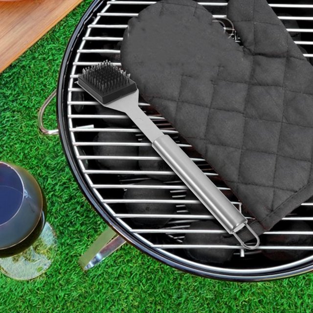 WEUVEB Herramienta De Limpieza Para De Inoxidable Cepillo Y Raspador Para Barbacoa Exterior