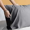 thumbnail image 4 of 100% Viscose Made from Bamboo Breathable Pillowcases Set of 2-Pack for Hot Sleepers and Night Sweats- Softness and Cooling Pillow Cases-(Color Grey -20 x 30 Inches）, 4 of 5
