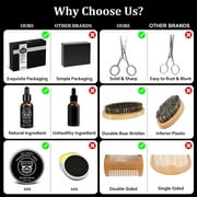 Beard Grooming Kit - Beard Growth Kit with Beard Oil Growth, Beard Balm, Beard Comb, Beard Brush, Beard Kit Mens Gifts for Birthday Husband Boyfriend Dad Brother