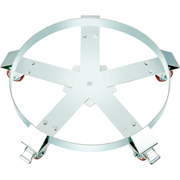 VEVOR Heavy Duty 55 Gallon Drum Dolly with Swivel Casters Steel Frame Non Tip 1250 lb Capacity 5 Wheel