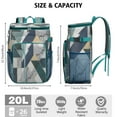 thumbnail image 3 of Insulated Cooler Backpack,Cooler Bag Insulated Leak Proof Travel Cooler Bag Waterproof Lunch Picnic Beach Work Trip Thermal Bag Drink Beverage Beer Bag Cooler marble Modern Geometric Flowers Abstract, 3 of 6