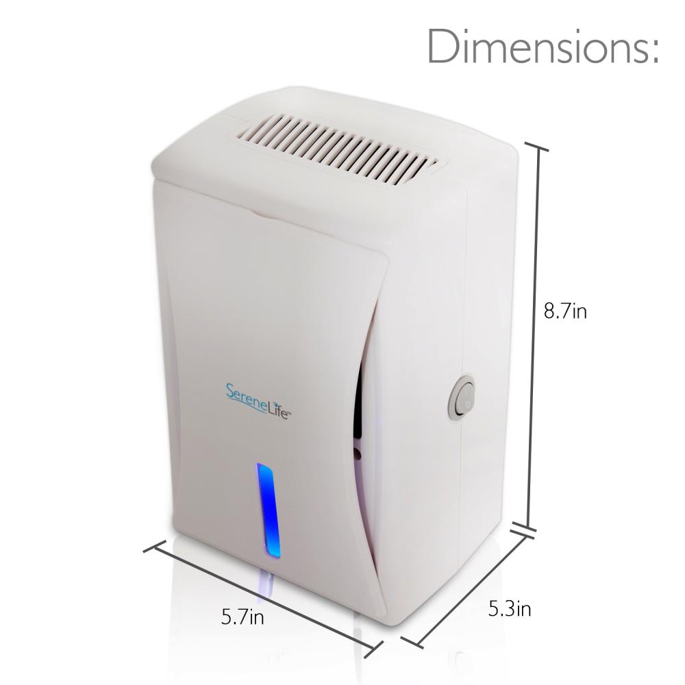 SereneLife PDUMID35.5 - Compact Electronic Dehumidifier, Mini Moisture Control