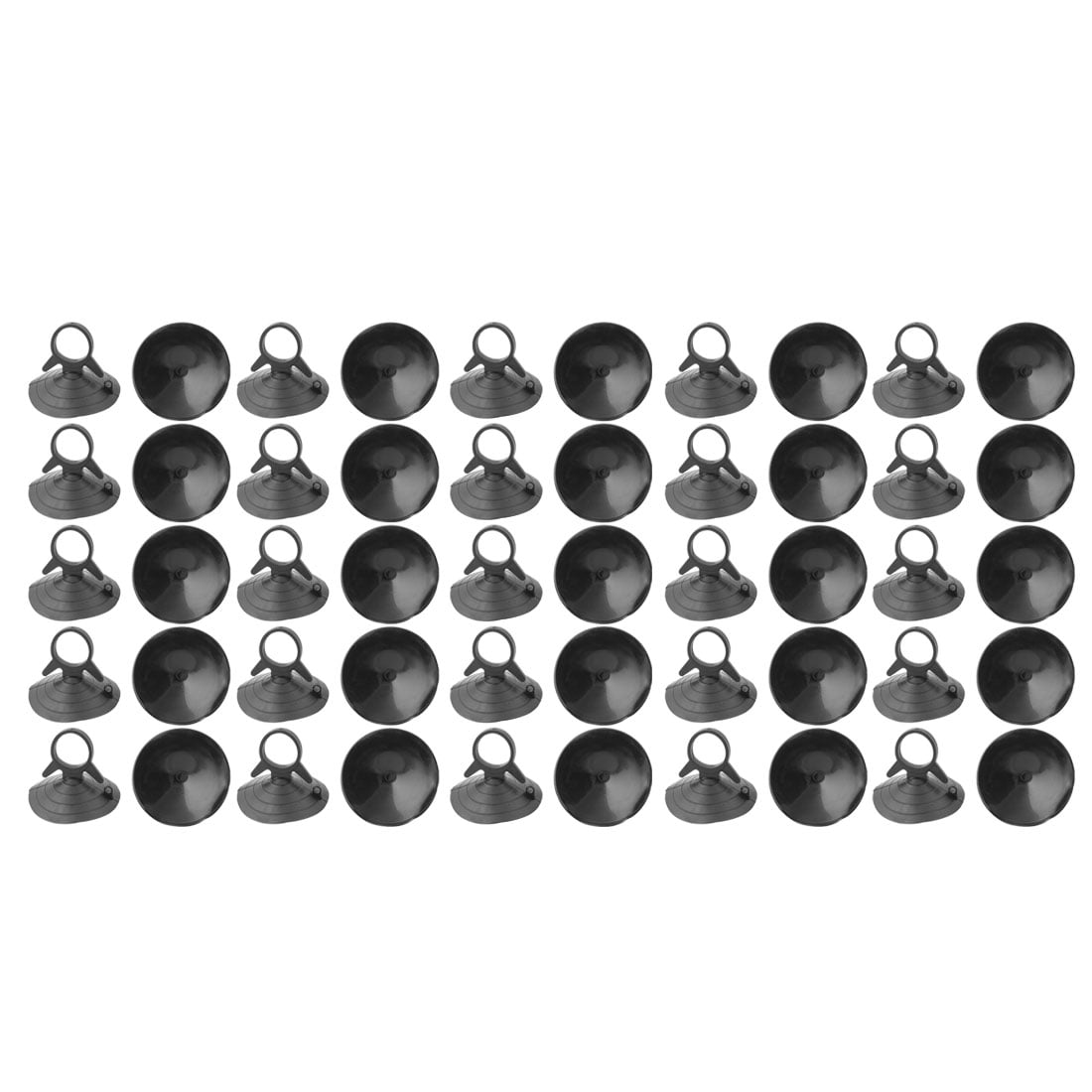 Family Rubber Table Desk Glass Sucker Pads Suction Cups Black 4.5cm Dia