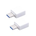 thumbnail image 1 of 2Pcs USB Convertisseur Plug and Play Transmission Rapide Universel USB à Type-c / Micro Connecteur pour Téléphone Intelligent Blanc Type-c, 1 of 3