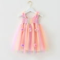 thumbnail image 4 of Curuila Toddler Girls Tie Dye Dress With Butterfly Wing Embroider Sleeveless Square Neckline Fashion Dresses Clothes Size 2-3 Years Pink, 4 of 7