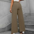 thumbnail image 5 of Timegard Formal Pants for Women Fall Business Casual Trousers Solid Color Straight Leg High Waist Pants, 5 of 5