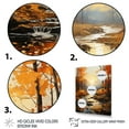 thumbnail image 3 of Designart "Autumn Tapestry Birch Woods III" Floral Floater Framed Wall Art Living Room, 3 of 7