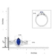 thumbnail image 5 of Angara Natural 1.15 Ct. Blue Sapphire with Diamond Solitaire Ring in 14K White Gold for Women (Ring Size: 3.5), 5 of 10