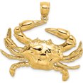thumbnail image 1 of 14K Yellow Gold Blue Crab Charm (37 X 38.6) Made In United States k7910, 1 of 5