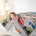 thumbnail image 4 of Castle Fairy Cartoon Car 3 Pieces Queen Comforter Set for Preppy Kids Children,Construction Vehicles Ultra Soft Bedding Sets,Transportation Theme Bedding Comforter Set Breathable, 4 of 8