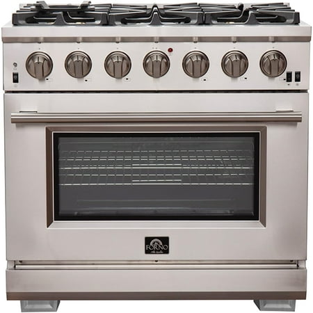 Forno Appliances - Capriasca Alta Qualita 5.36 Cu. Ft. Freestanding Single Oven Gas Range with Convection Oven - Stainless Steel