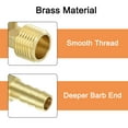 thumbnail image 4 of Brass Hose Barbed Elbow Fitting 2 Pack 3/8" Barb x 1/2" NPT Male 90 Degree Brass, 4 of 6