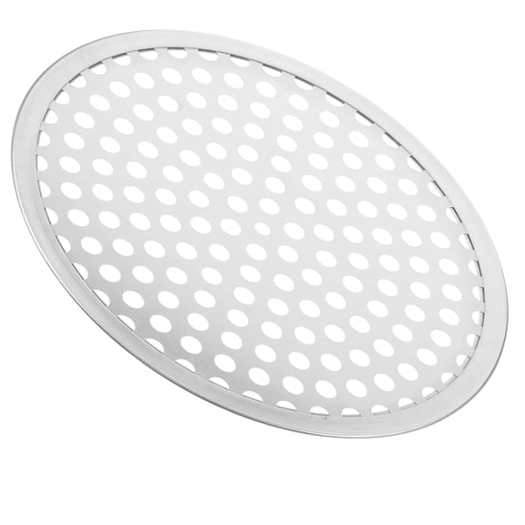 CIMAXIC Reusable Plated Silver Pizza Tray for Oven Baking Grilling Seafood and Vegetables