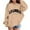 Khaki, variant on Kids Los Angeles California Hoodie Long Sleeve Loose Fit Pullover Sweatshirt Black 9-10 Years