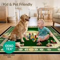 thumbnail image 4 of ODIKA 4'x6' Ultra-Soft Area Rug, Funky Abstract Icon Frame Currency Note Bold Border Collage Motif None Washable, Bare feet friendly, Silk-Touch for Bedroom Home office, 4 of 7