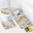 thumbnail image 4 of Shower Curtain 4 Piece Set Summer Leaves And Plants with Non-Slip Rugs Toilet Lid Cover And Bath Mat Bathroom Decor Set Yellow Leaf Plant Bathroom Decor Sets for Bathtub Decor 72inch X 72inch, 4 of 8