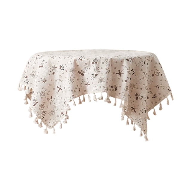 And Linen Small Floral Tablecloth Heat Insulation Home Tablecloth Coffee Table Surrounding Feeling Decoration Tablecloth