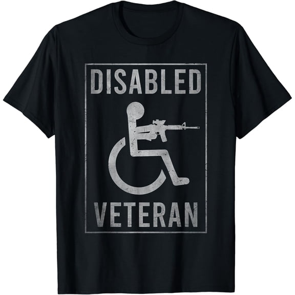 Disabled Veteran Dad Grandpa Veteran disabled but deadly T-Shirt