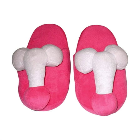 

Funny Slippers Novelty Gag Gift Indoor Flat Shoes Anti Slip Winter Furry Slippers for Women Men