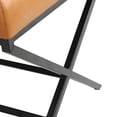thumbnail image 6 of EXTRA COMFY 20" Square Metal X-Base Ottoman - Brown Faux Leather, 6 of 9