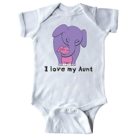 

Inktastic I Love my Aunt Elephant Purple Pink Gift Baby Girl Bodysuit