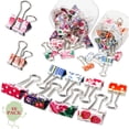 thumbnail image 1 of Decorative Binder Clips, Assorted Sizes Meet Different Needs for Office, School Home Supplies, 1 of 7