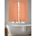 thumbnail image 6 of Sheer Curtain Panels Solid Color Rod Pocket Voile Window Curtains Orange Window Treatments Ligh Filtering Privacy Curtain Drapes for Bedroom Living Room 2 Panel Set 63 Inch Length,, 6 of 9
