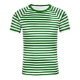 thumbnail image 3 of WOYY Little Boys Knit Striped Short Sleeve T Shirt Casual Crew Neck T-Shirt, Sizes 5-6, 3 of 3