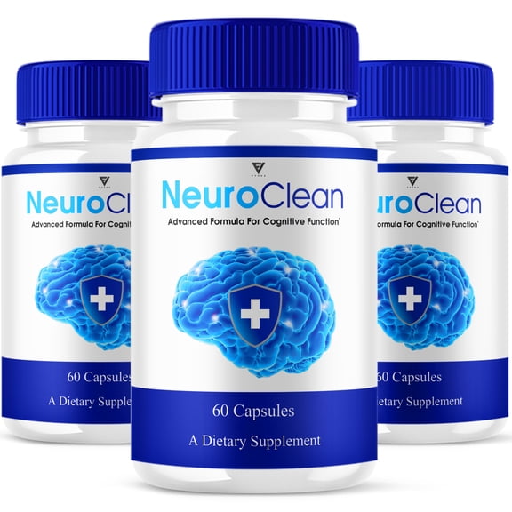 (3 Pack) NeuroClean Advanced Nerve and Nootropic Capsules, Neuro Clean Maximum Strength Formula for Cognitive Function and Overall Health (180 Capsules)