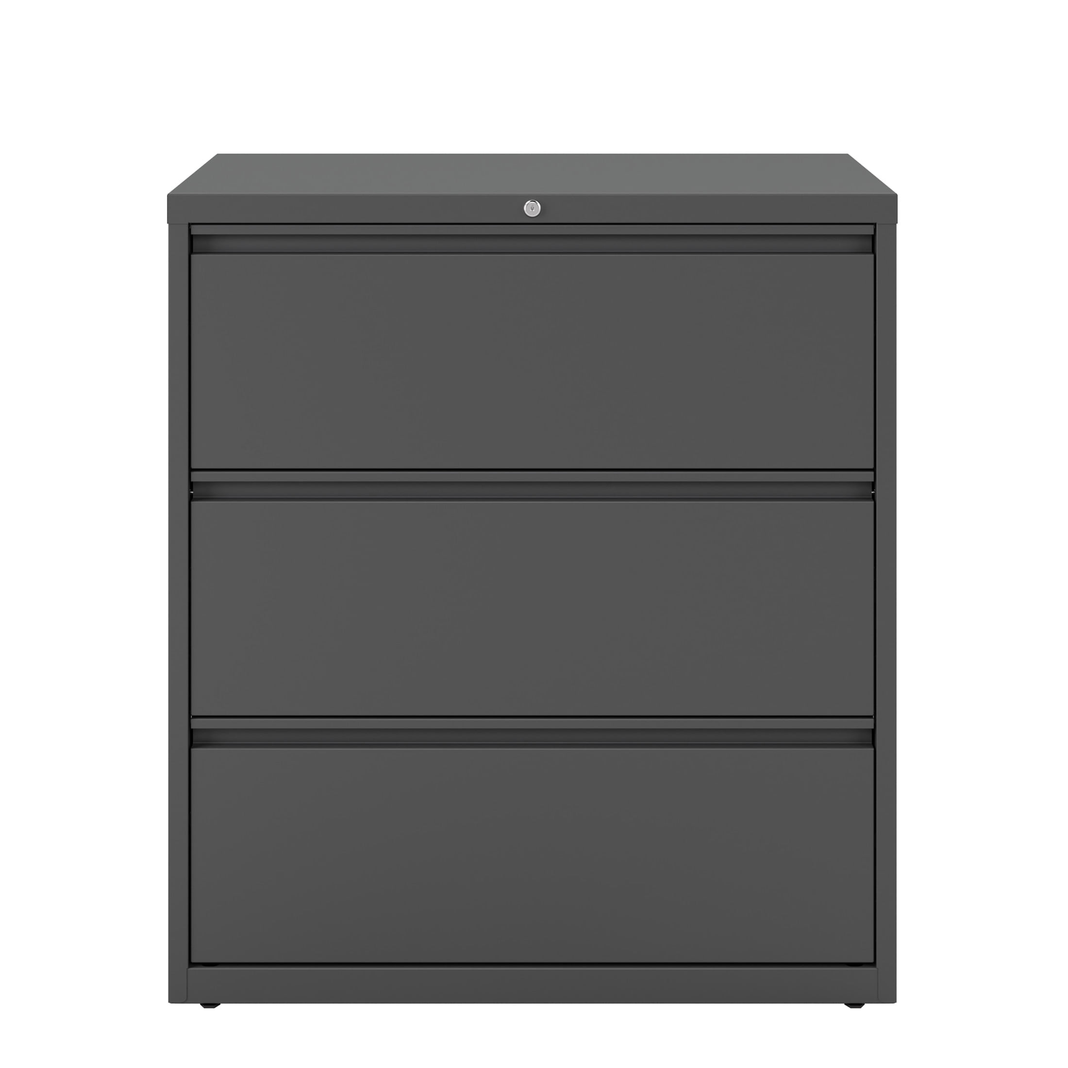 Hirsh 36 Inch Wide 3 Drawer Metal Lateral File Cabinet for Home and Office, Holds Letter, Legal and A4 Hanging Folders, Charcoal