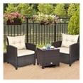 thumbnail image 2 of Rattan Patio Furniture Set 3 Pieces Outdoor Conversation Set with Cushions, 2 of 9
