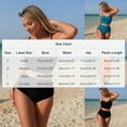 thumbnail image 3 of Staron Women's Two-Piece Swimsuit Puff Sleeve High-Waisted V-Neck Cutout Bikini Set with Chest Pad Beach Vacation Swimwear, Orange S, 3 of 7
