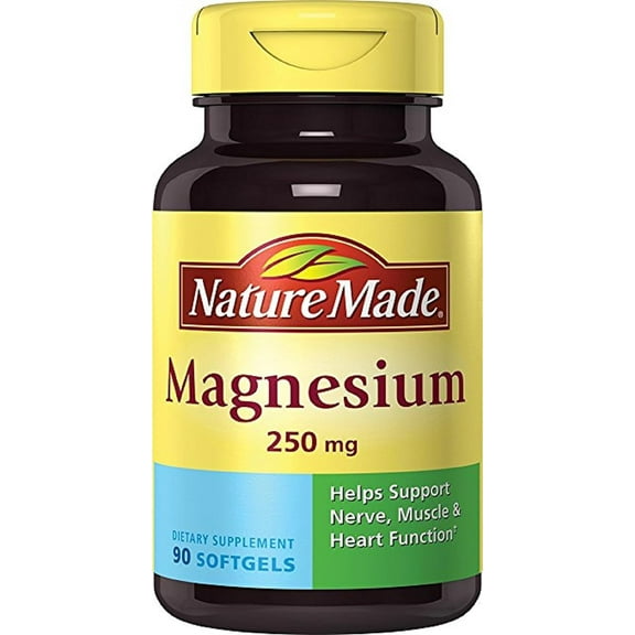Nature Made Magnesium 250 mg Liquid Softgels 90 ea (Pack of 6)