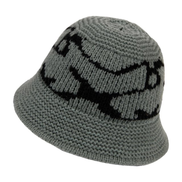 Las mujeres de invierno sombrero de cubo de punto de moda Cloche sombrero cubo sombrero de invierno plegable de Color sólido cálido gorro de ganchillo