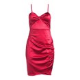 thumbnail image 4 of Madden NYC Juniors’ Twist Front Satin Dress, Sizes XS-3XL, 4 of 5