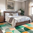 thumbnail image 4 of Jamfeel 5x8 Area Rugs for Living Room Abstract Low Pile Washable Rug Vintage Rugs for Bedroom Home Decor, Green, 4 of 8