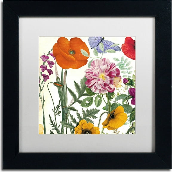 Trademark Fine Art "Printemps II" Canvas Art by Color Bakery, White Matte, Black Frame