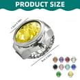 thumbnail image 3 of kjfeif Montre Bague Colorée avec Couvercle Rabattable Cadran Ovale Élastique en Acier Inoxydable Montre pour Femme Bague pour Doigt Anniversaire Accessoires de Mode pour Femmes Adolescentes Lac Bande Élastique Confortable pour la Mode, 3 of 9