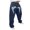 Dark Blue, variant on LIWENLI Men's Wide Leg Sweatpants Fleece Lined Baggy Pants with Open Bottom Drawstring Waist S-2XL (White,L)