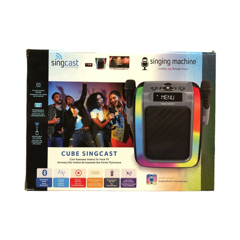 Singing Machine Cube Singcast Home Karaoke Machine with