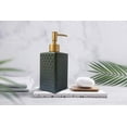 thumbnail image 5 of ABCISI Soap Dispenser, Black Square Lotion Dispenser with Gold Pump Head, Refillable Countertop Ceramic Hand Soap Dispenser with Simple and elegant design for Kitchen 350ml(Black Square Bottle), 5 of 12