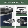 thumbnail image 3 of Sunvivi 2 Quart Slow Cooker With Removable Ceramic Pot and 3 Heating Settings, Stainless Steel, Blue, 3 of 11