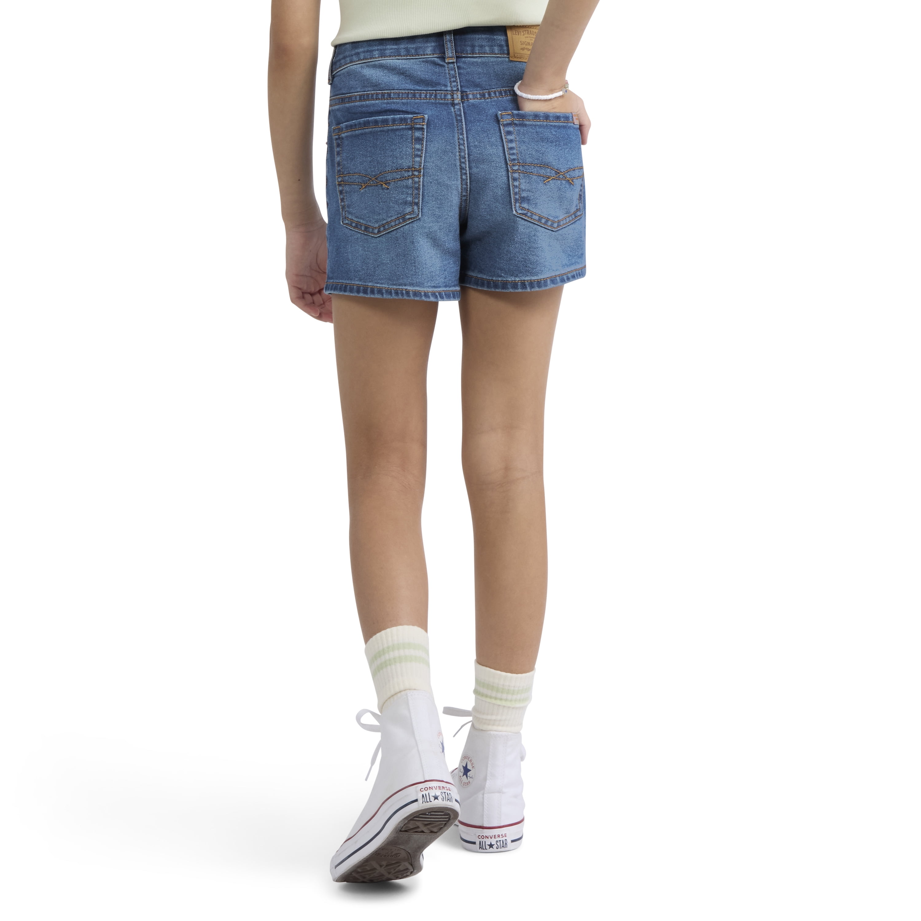 Levi Strauss Signature Girls High Rise 3" Denim Shorts, Sizes 5-18