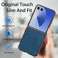 thumbnail image 6 of Allytechgroup Slim Case for Samsung Galaxy Z Flip 7, PU Leather Support Wireless Charging Rugged Heavy Duty Durable Cover Case Shockproof Protective Bumper for Samsung Galaxy Z Flip 7, Blue, 6 of 7