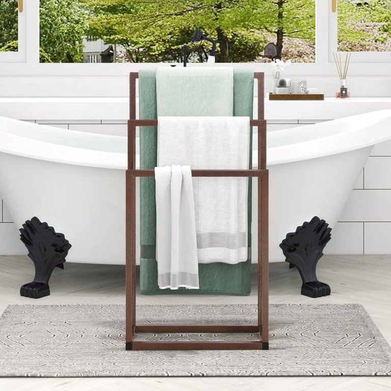 Towel Rack for Bathroom Metal Freestanding Towel Rack Stand 3