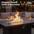 thumbnail image 5 of RADIATA 43" Aluminum Propane Fire Pit Table, 60,000 BTU Outdoor Gas Firepit, Rectangle CSA-Certified Patio Fireplace with Wind Guard & Glass Rocks, Rust-Proof Dark Gray Fire Table for Deck Poolside, 5 of 10