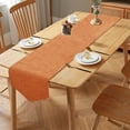 thumbnail image 4 of Chemin de Table en Tissu Cheese pour Hommes Femmes Beige Polyester Long Chemin Transparent 30X210Cm, 4 of 6