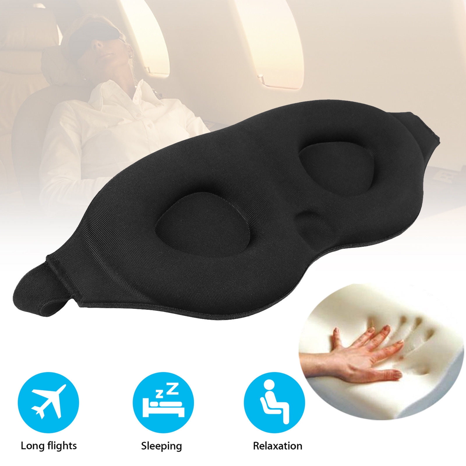 Travel Sleep Eye Mask 3D Memory Foam Padded Shade Cover Sleep Blindfold Novelty 